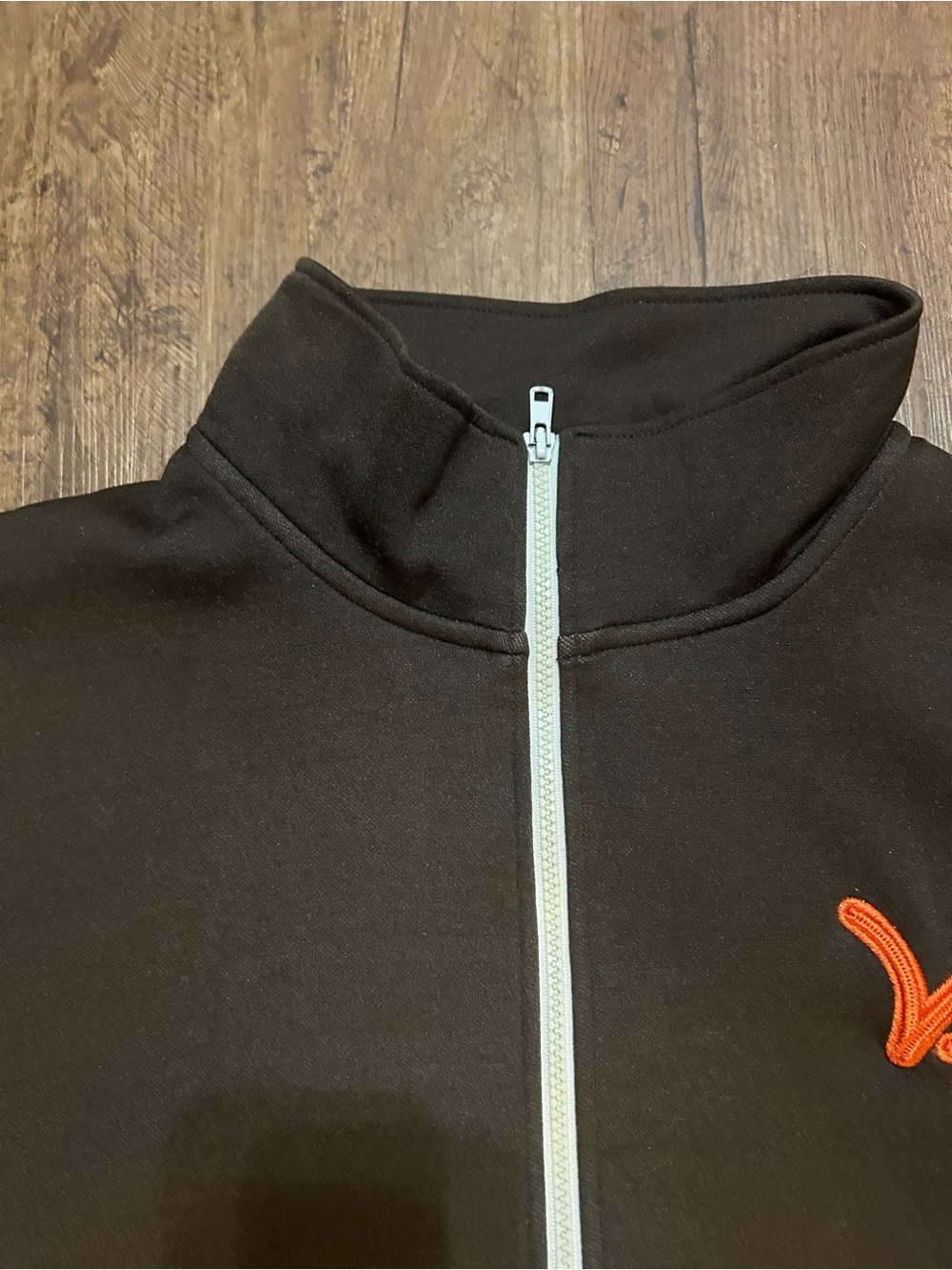 Rocawear Mens 3XL Brown Orange Track Jacket Y2K Hip Hop Full Zip 9 Logo - Picture 4 of 6
